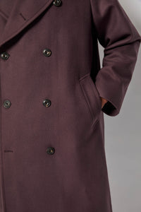 Cappotto over doppiopetto bordeaux bordeaux