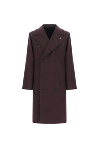 Cappotto over doppiopetto bordeaux bordeaux