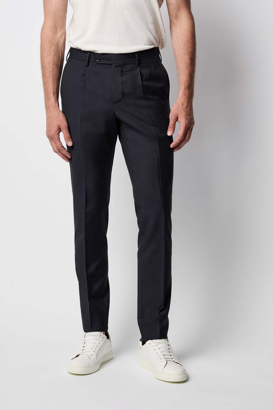 Duetto MAI TAI woolen pants in dark blue