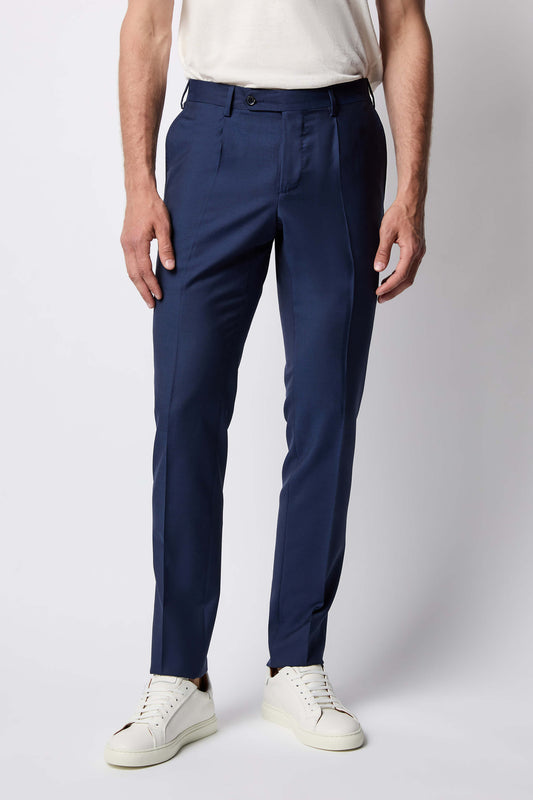 Duetto MAI TAI woolen pants in electric blue