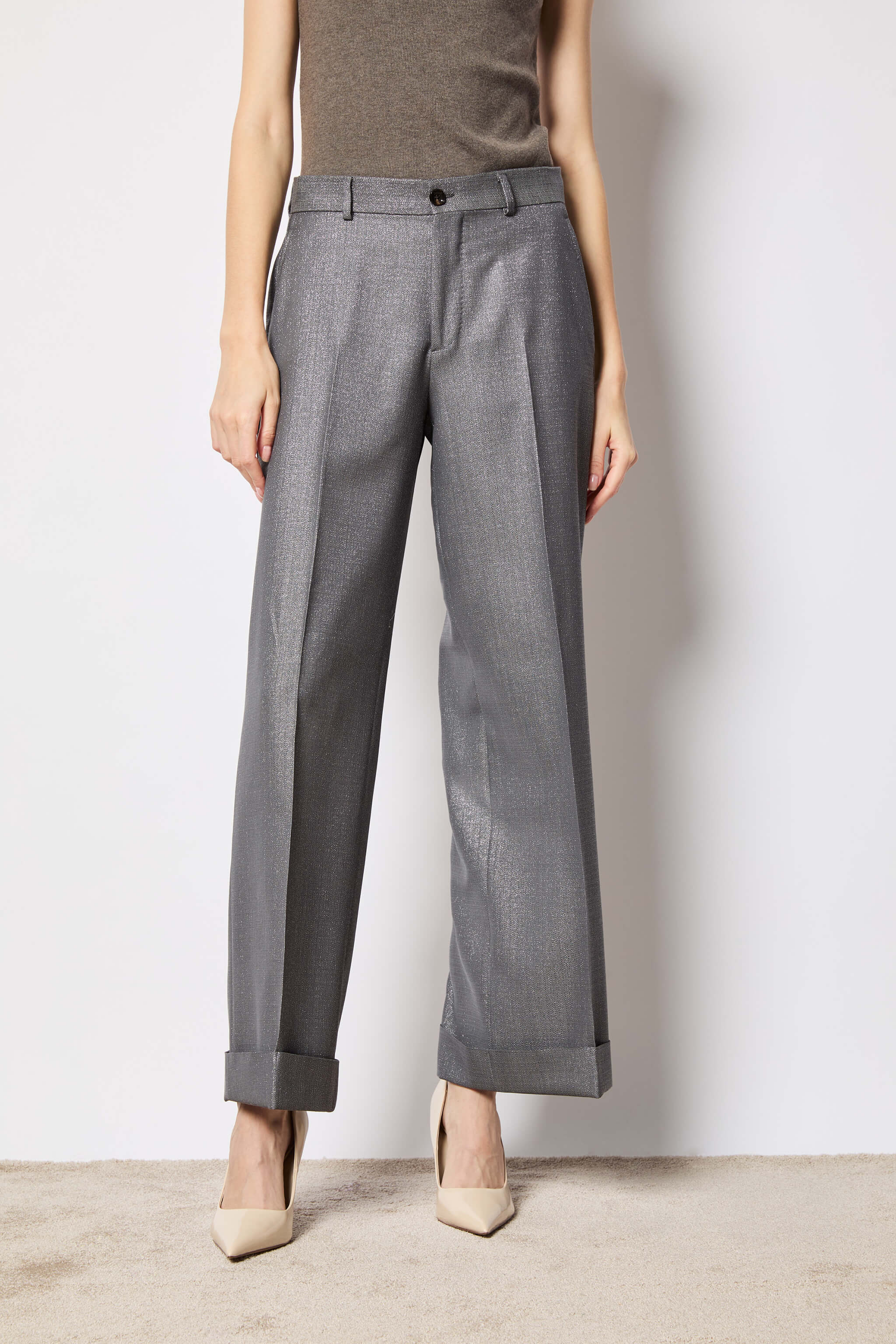 Karen pants lurex gray