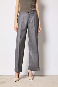 Karen pants lurex gray white