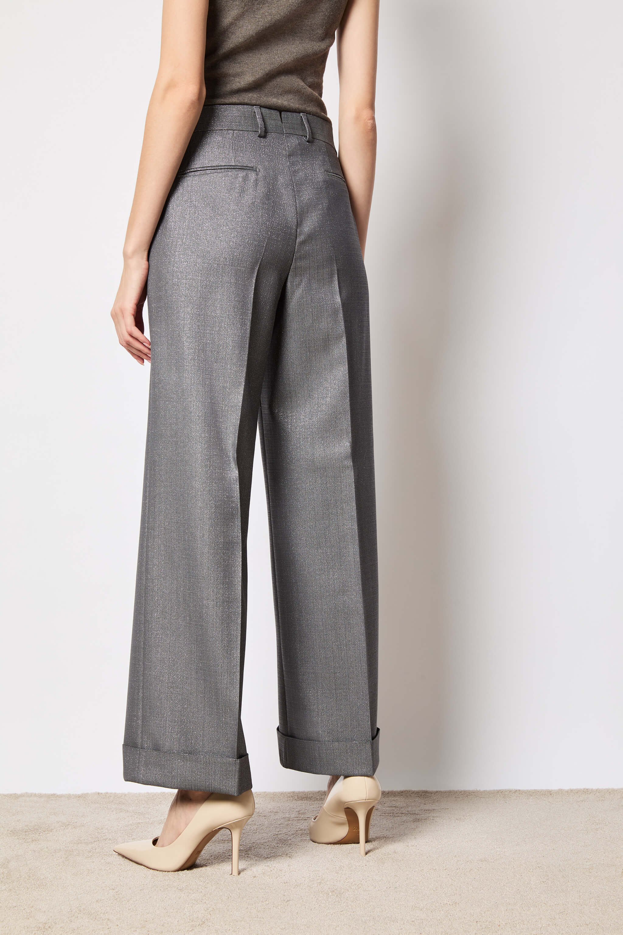 Karen pants lurex gray