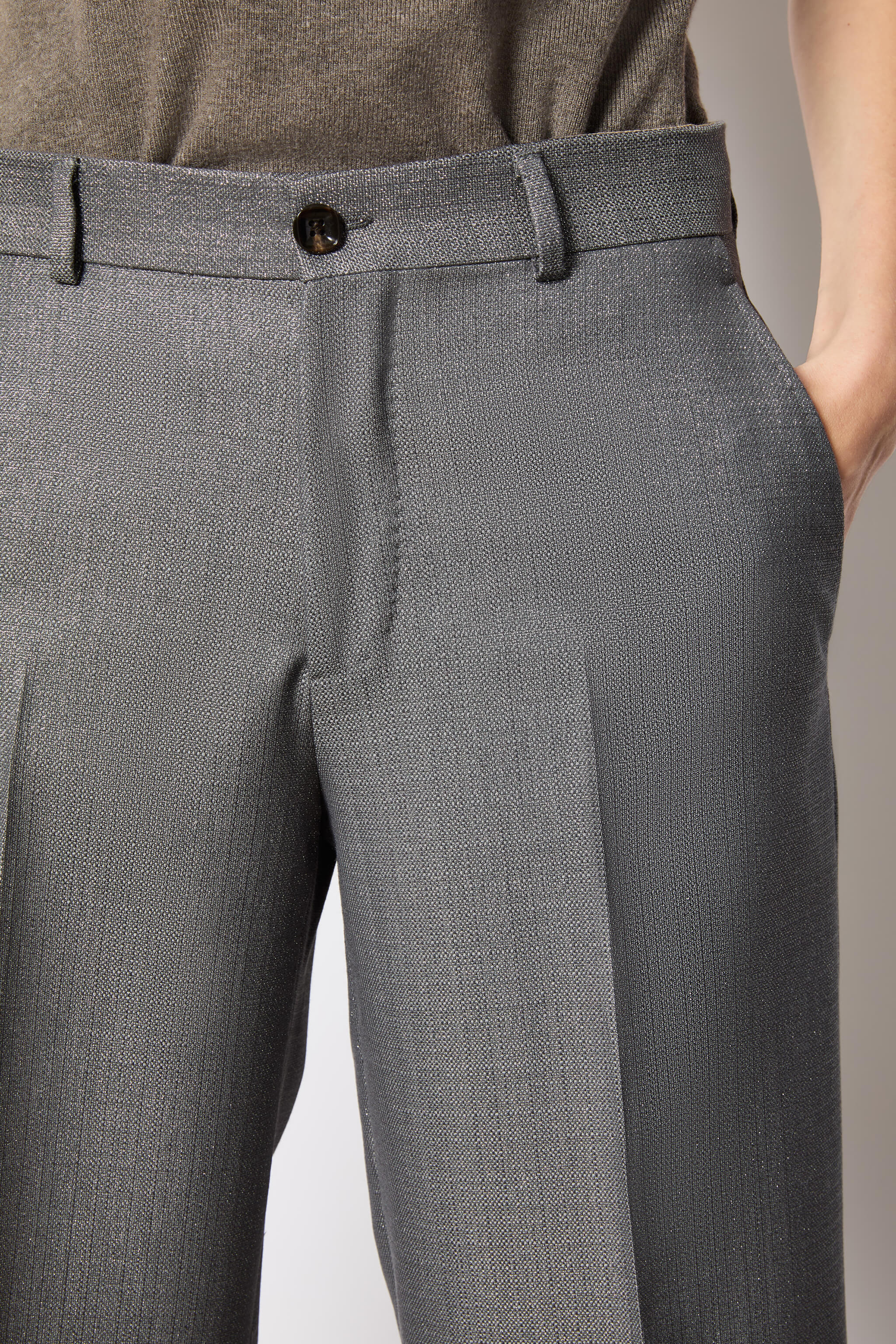 Karen pants lurex gray