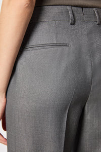 Karen pants lurex gray white