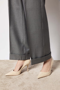 Karen pants lurex gray white