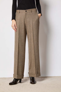 Karen pant houndstooth beige