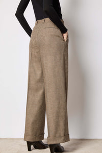 Karen pant houndstooth beige