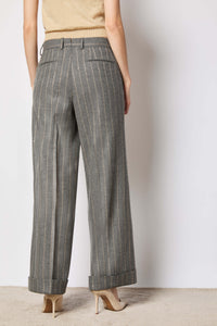 Karen pants smoky gray pinstripe medium gray