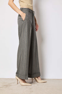 Karen pants smoky gray pinstripe medium gray