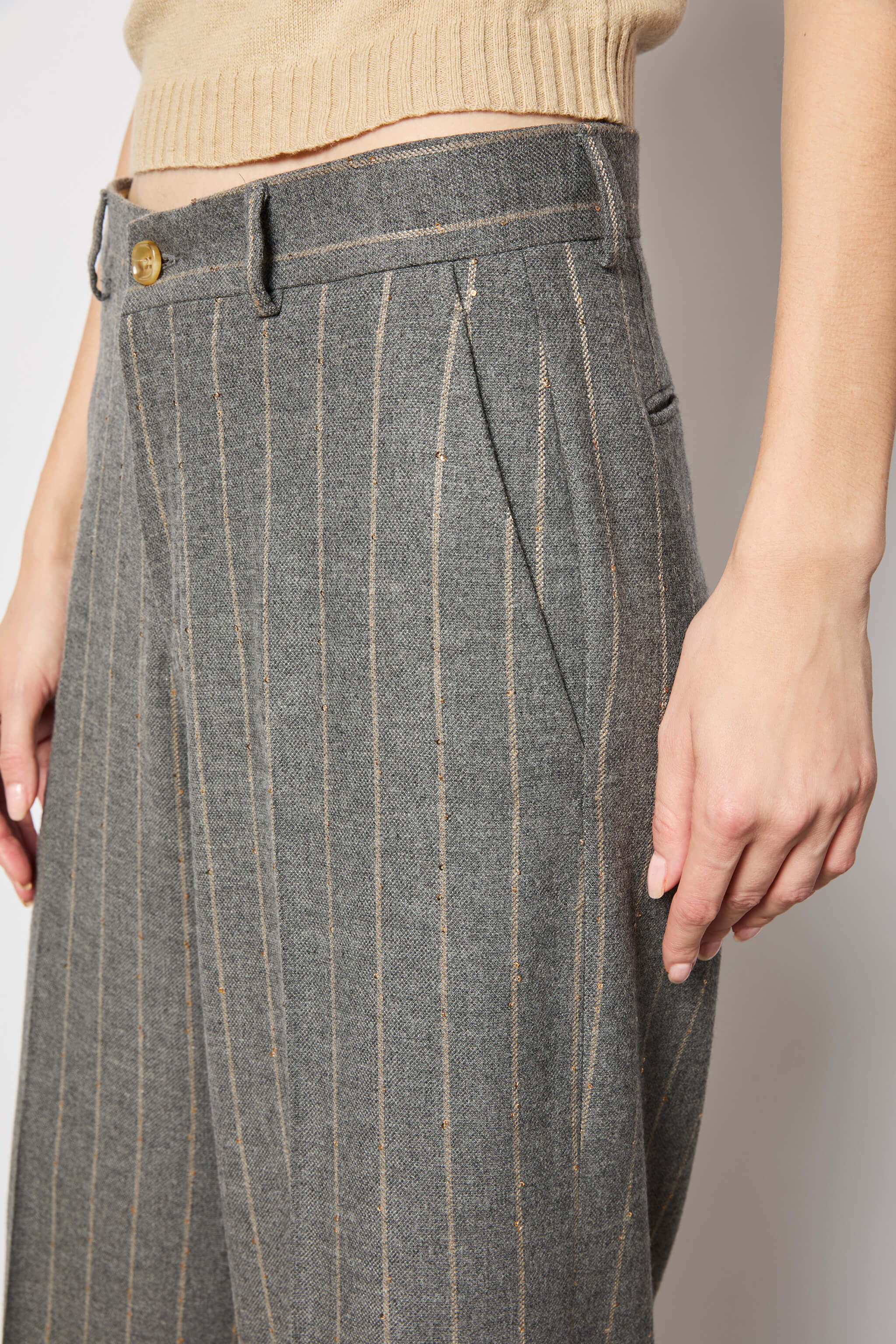 Karen pants smoky gray pinstripe