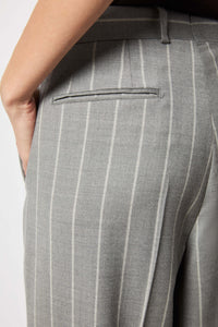Elisa wide light gray melange pants light grey