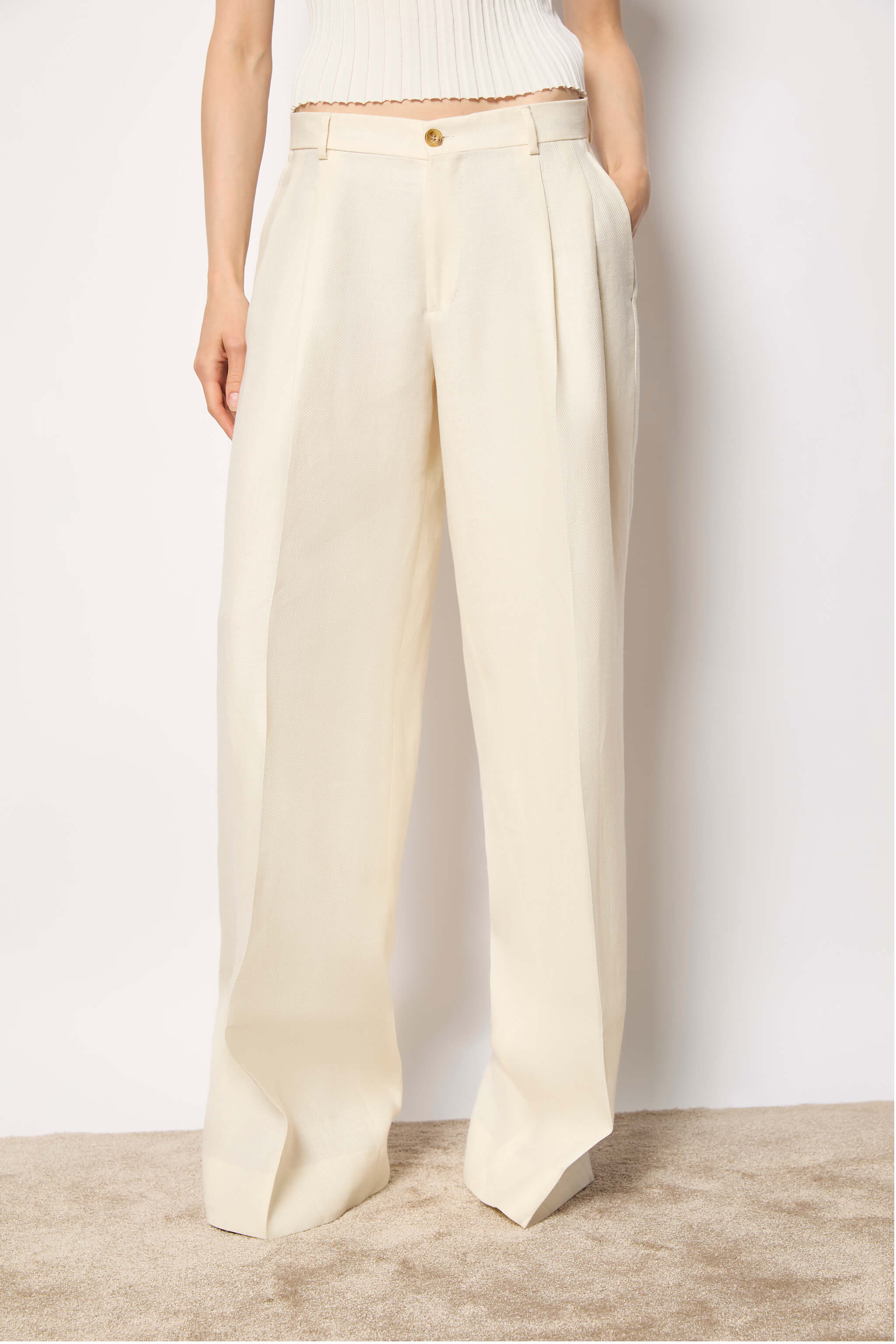 Pantalone palazzo ELISA bianco