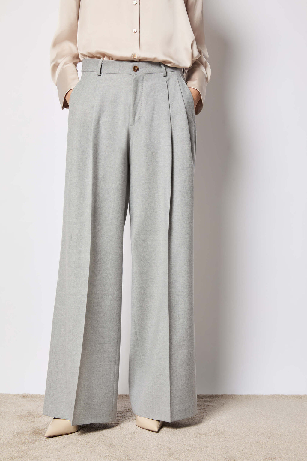 Elisa pants wide ice gray