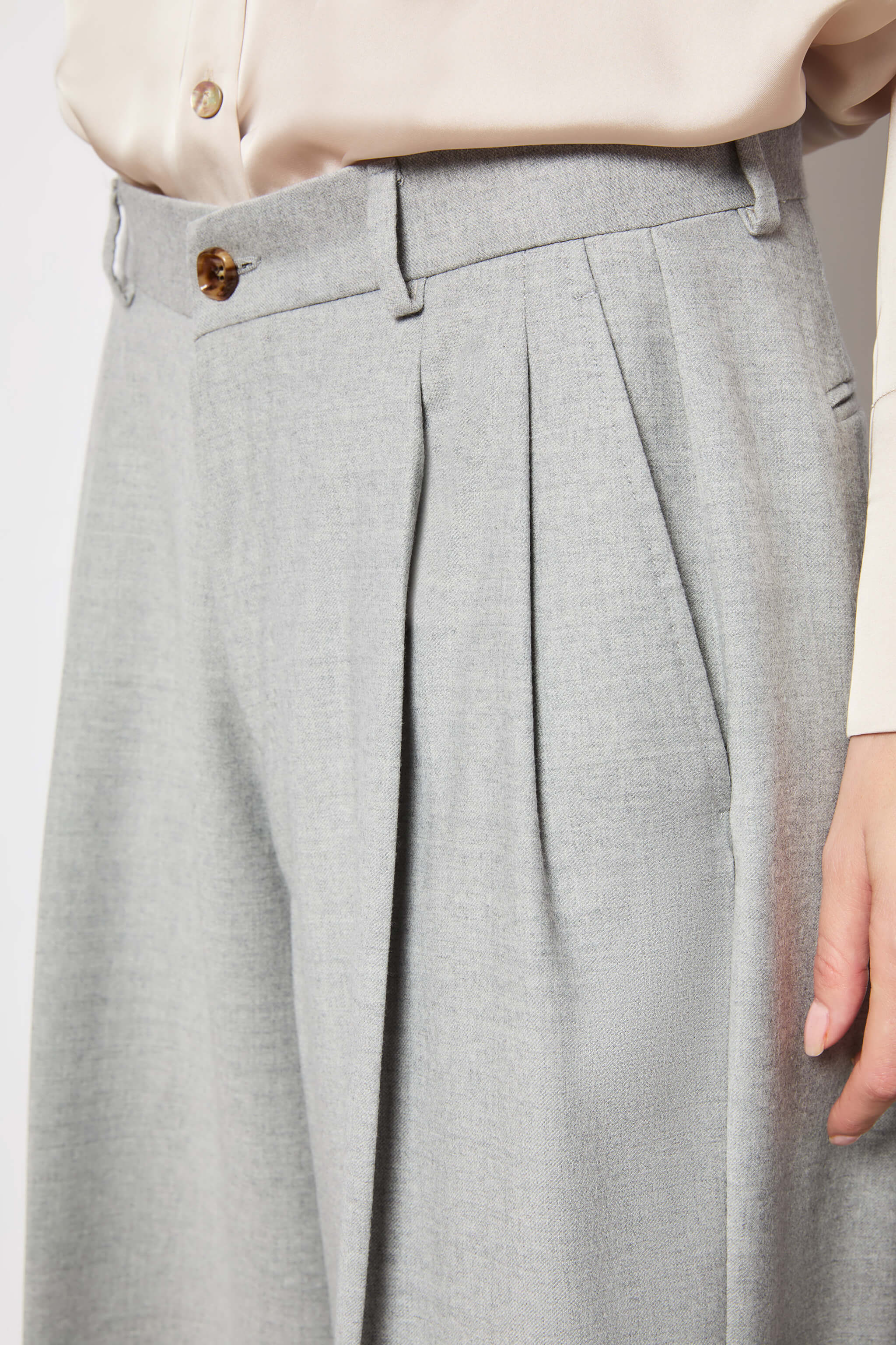 Elisa pants wide ice gray