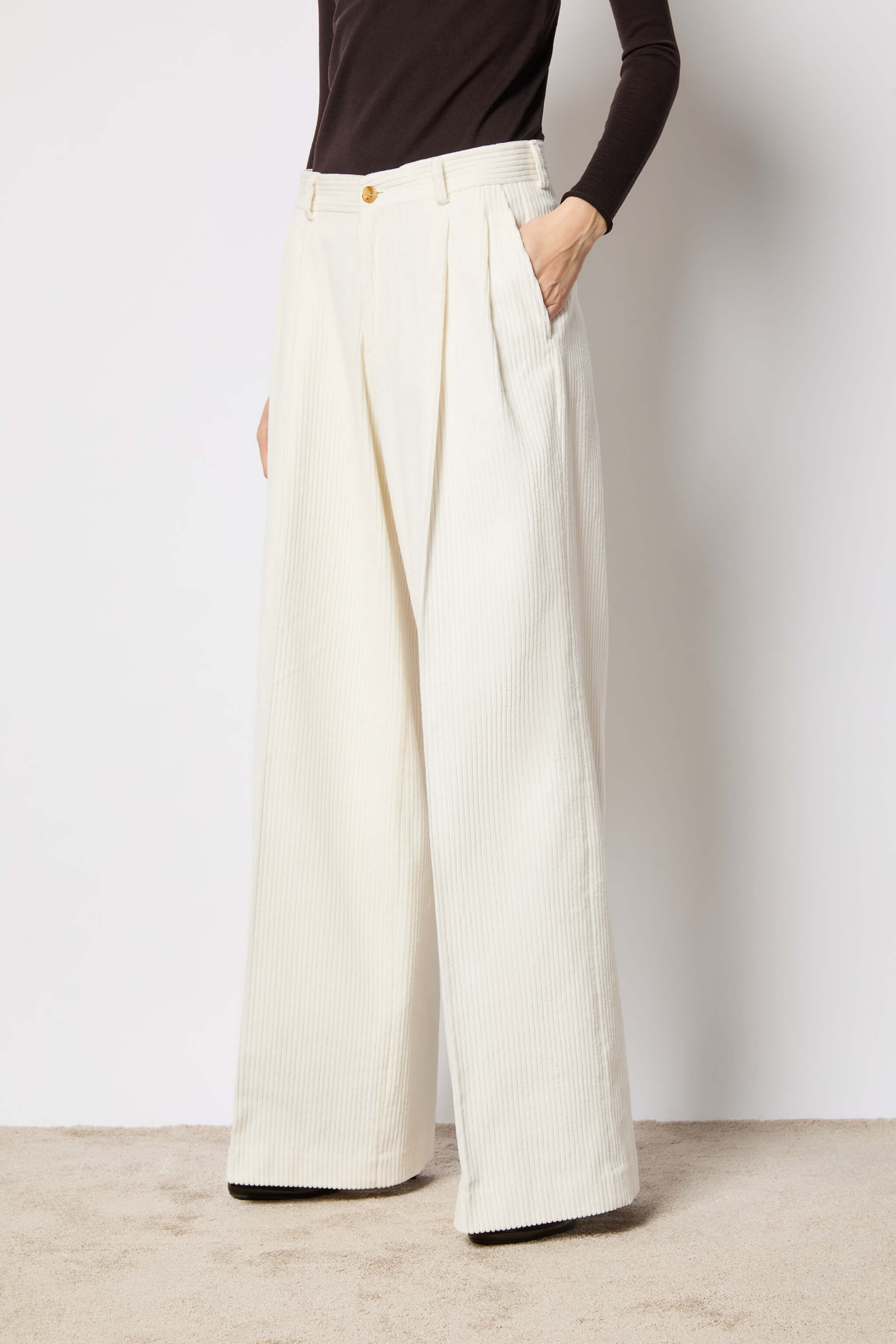 Elisa wide white pants