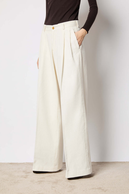 Elisa wide white pants