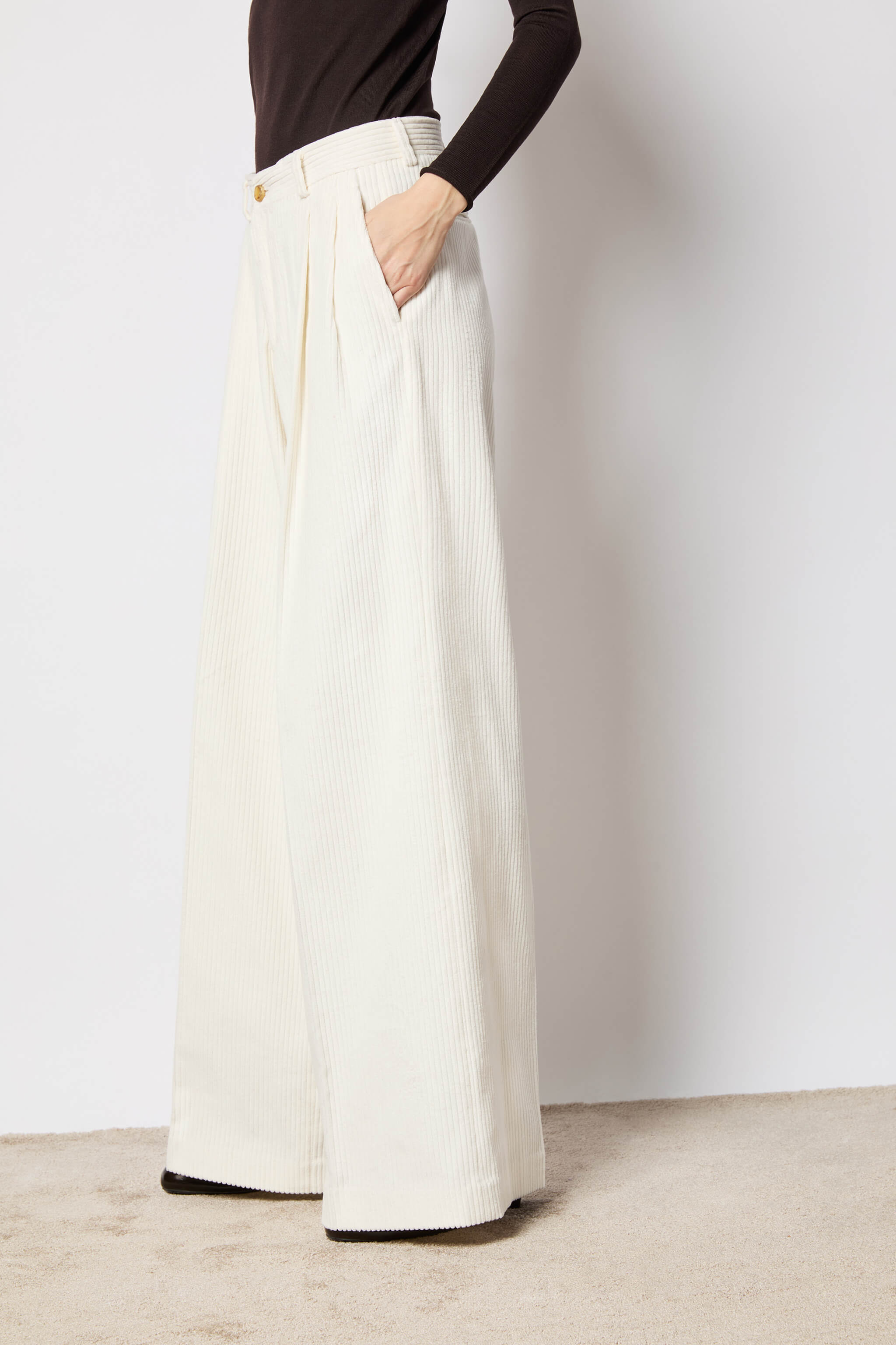 Elisa wide white pants