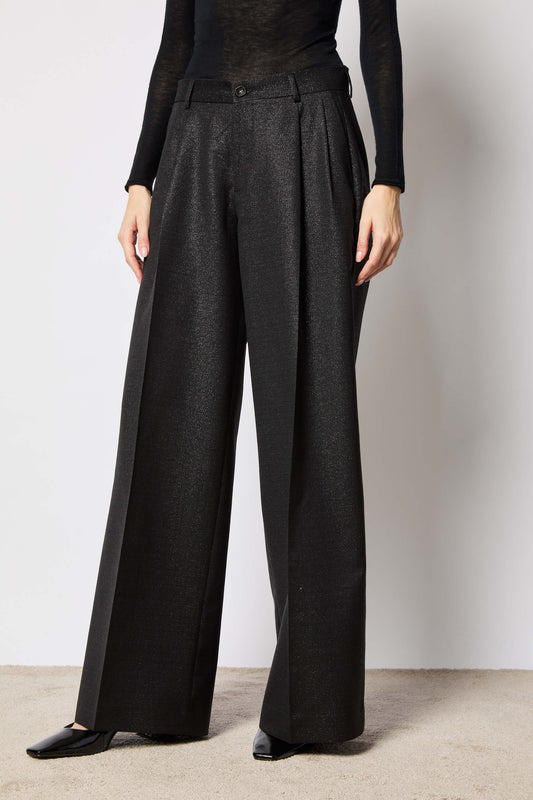 Elisa pant wide lurex black