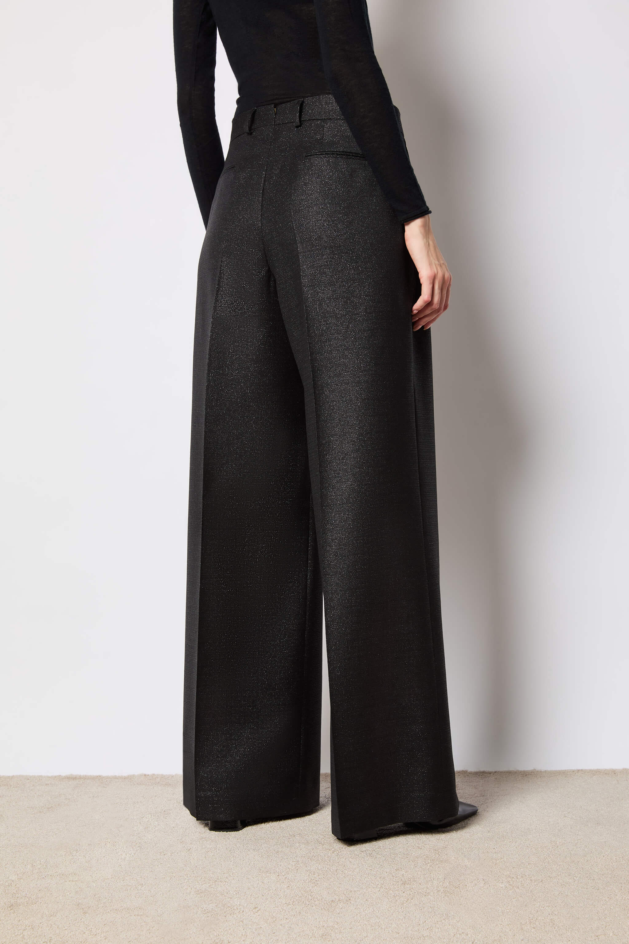 Elisa pant wide lurex black