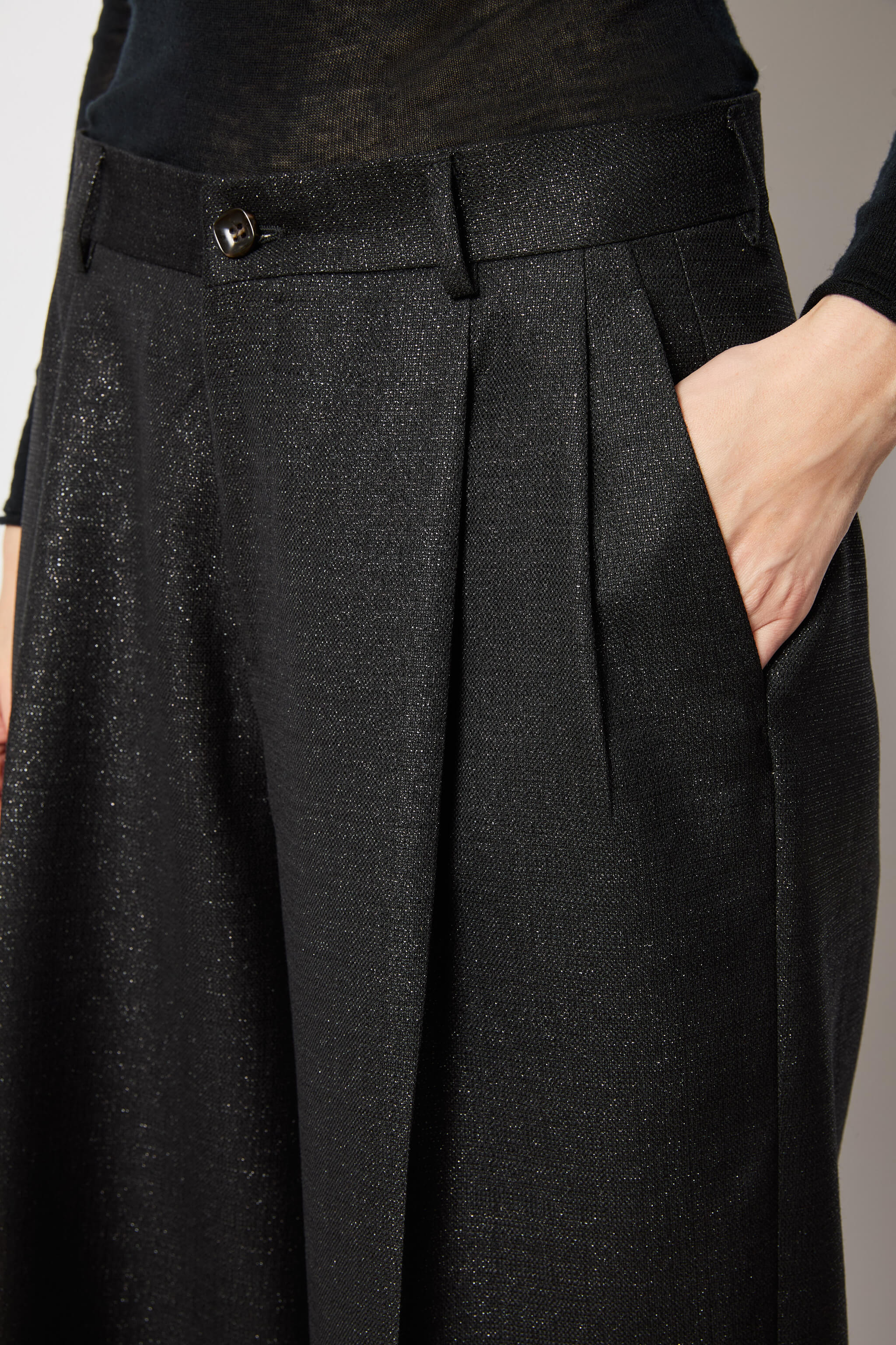 Elisa pant wide lurex black