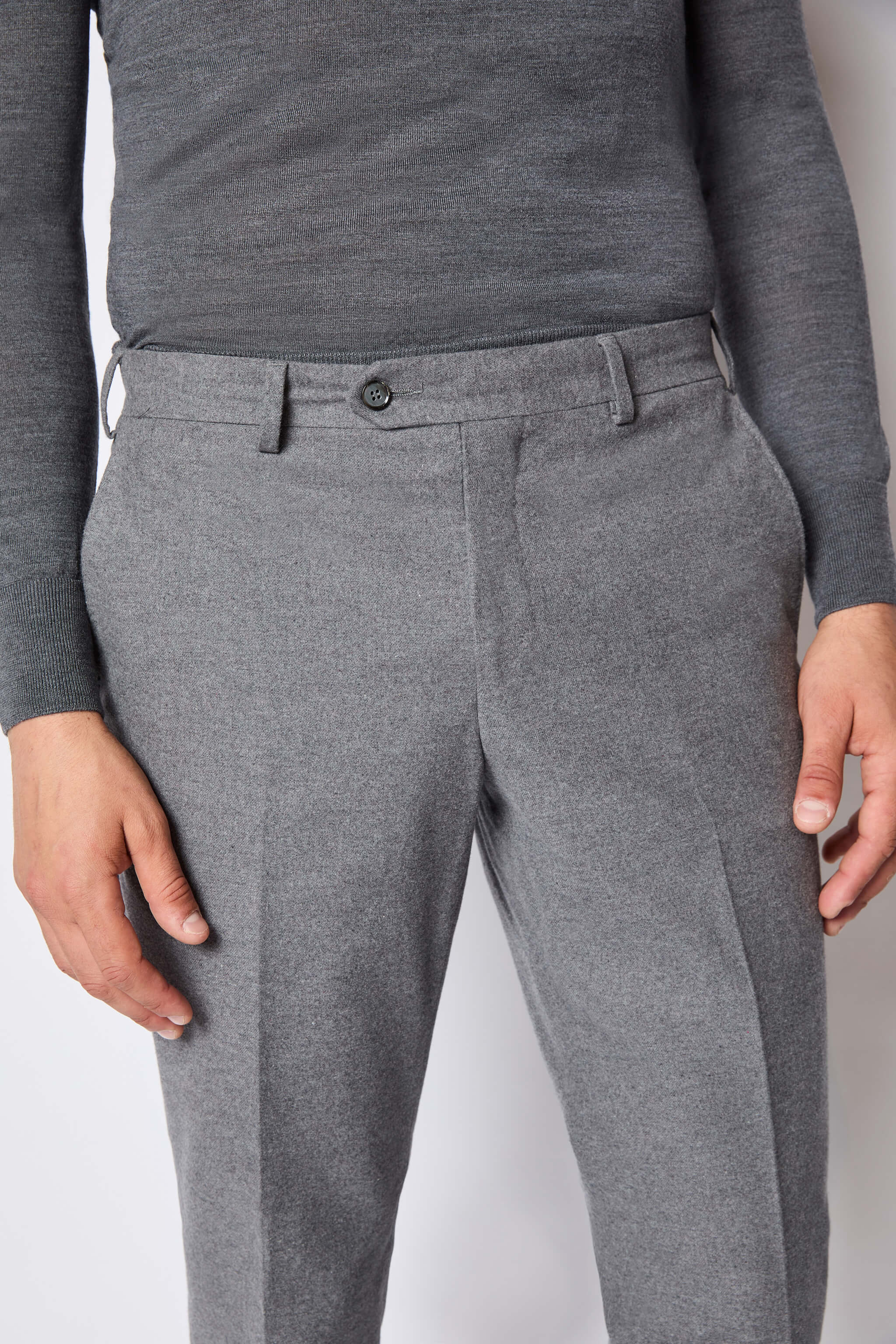 Pantalone ELTON grigio chiaro melange