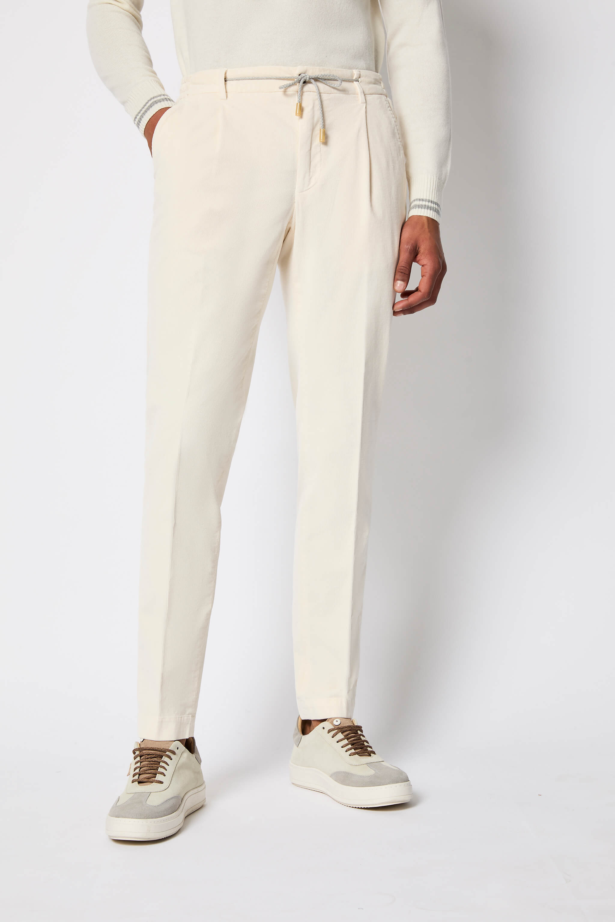ED garment-dyed pants in ivory