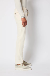 Ed garment-dyed pants in ivory white