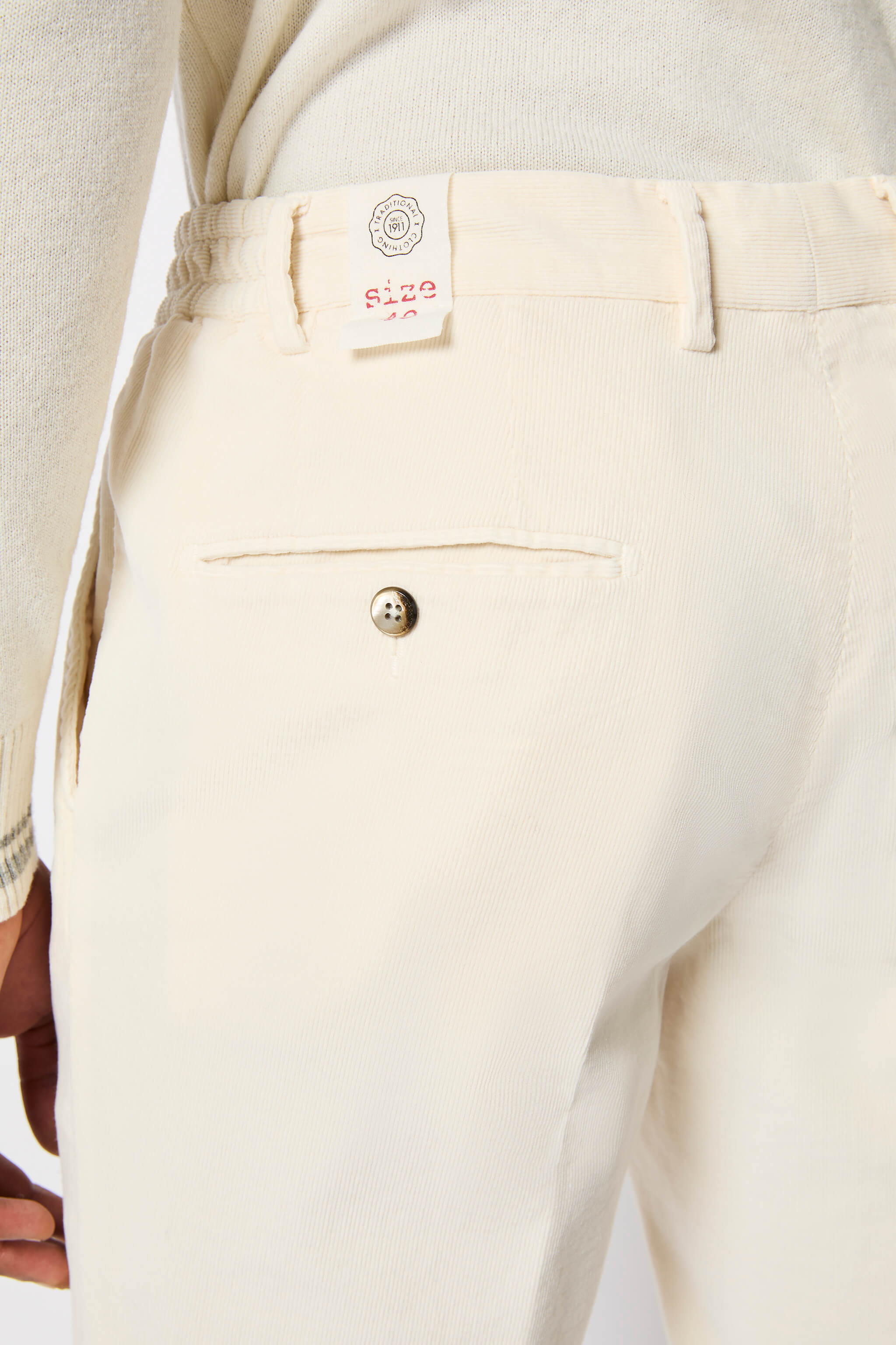 ED garment-dyed pants in ivory