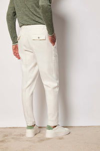 Andy pants garment-dyed - white white