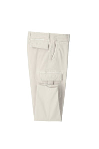 Garment-dyed cargo pants in white white