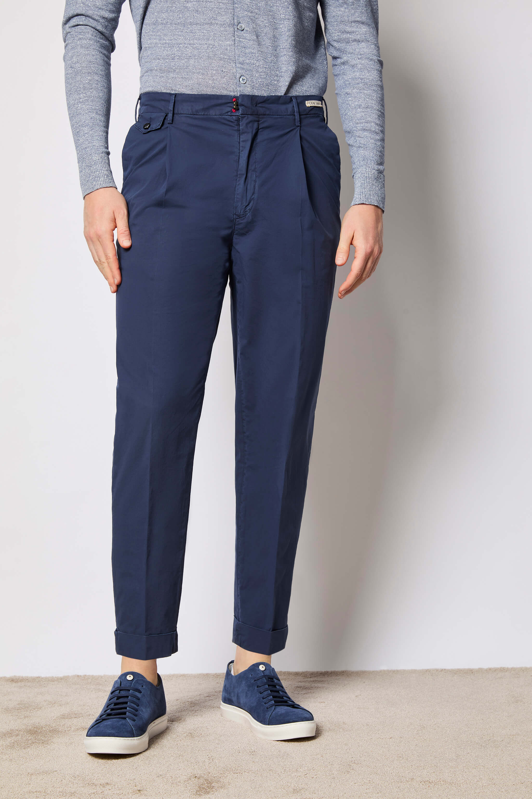 Garment-dyed MILES pants - dark blue