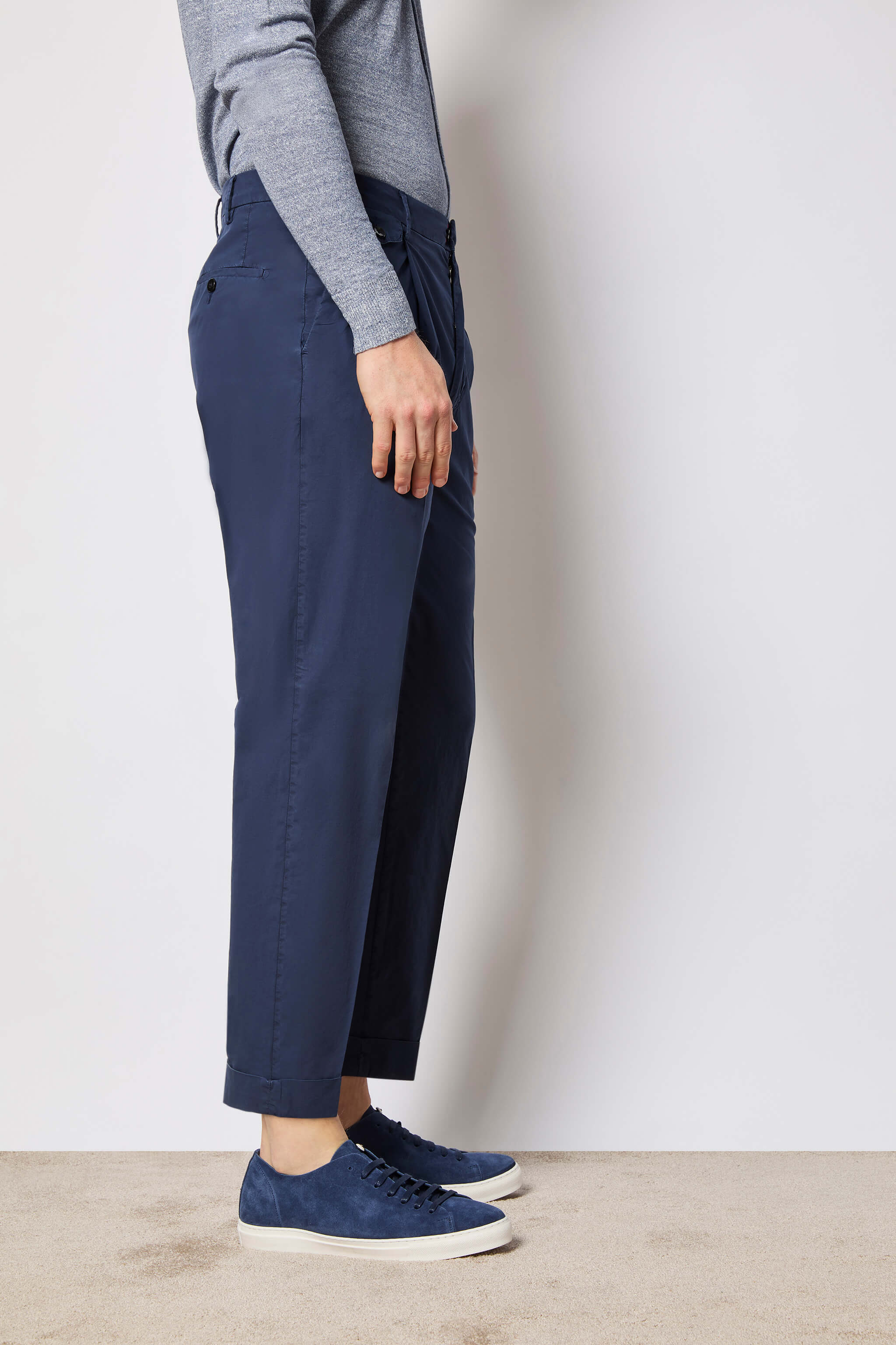 Garment-dyed MILES pants - dark blue