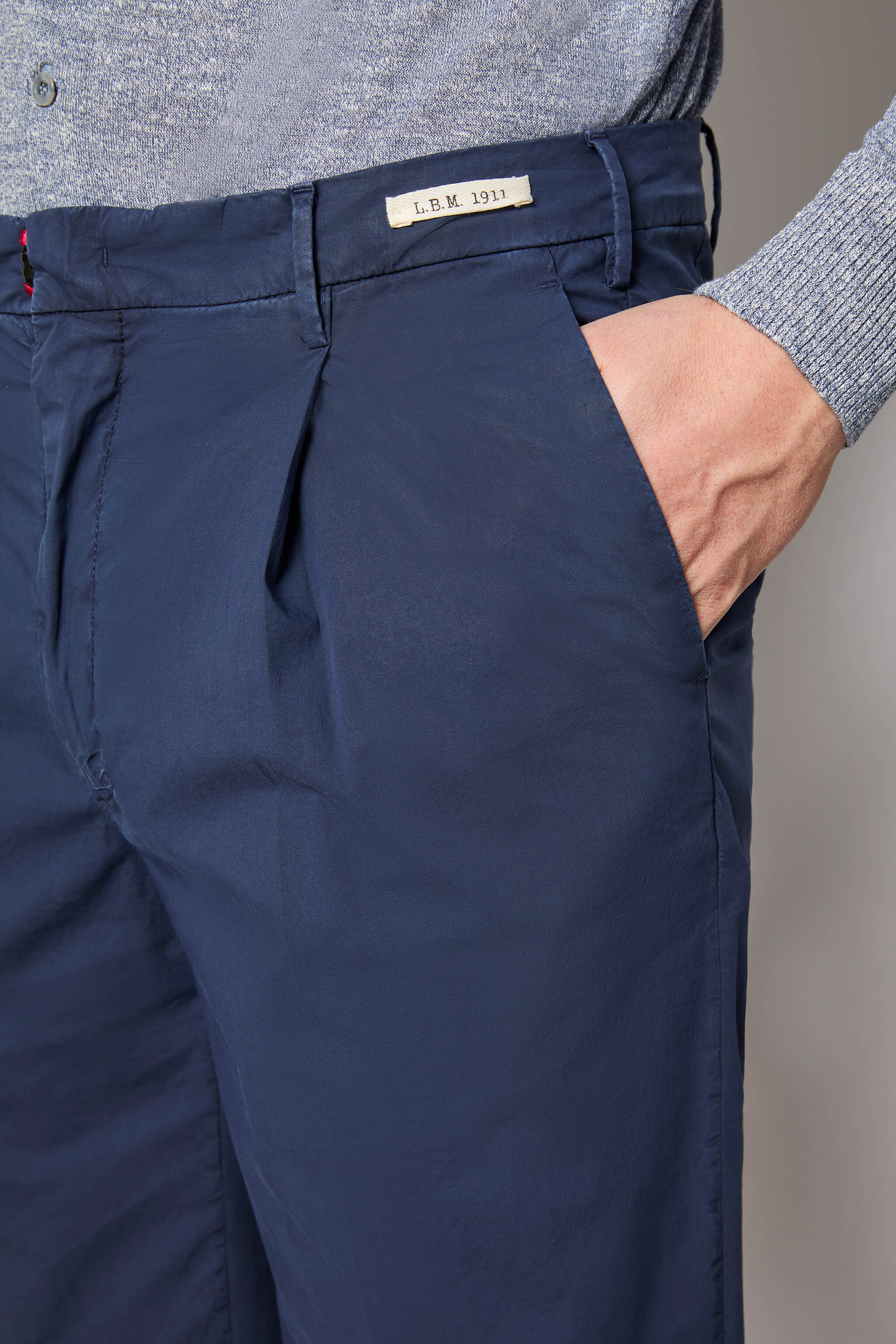 Garment-dyed MILES pants - dark blue