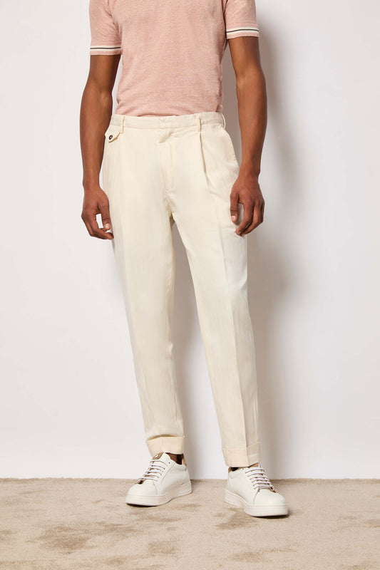 Pantalone MILES tinto capo avorio