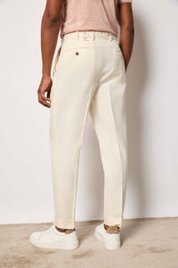 Pantalone miles tinto capo avorio bianco