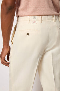 Pantalone miles tinto capo avorio bianco