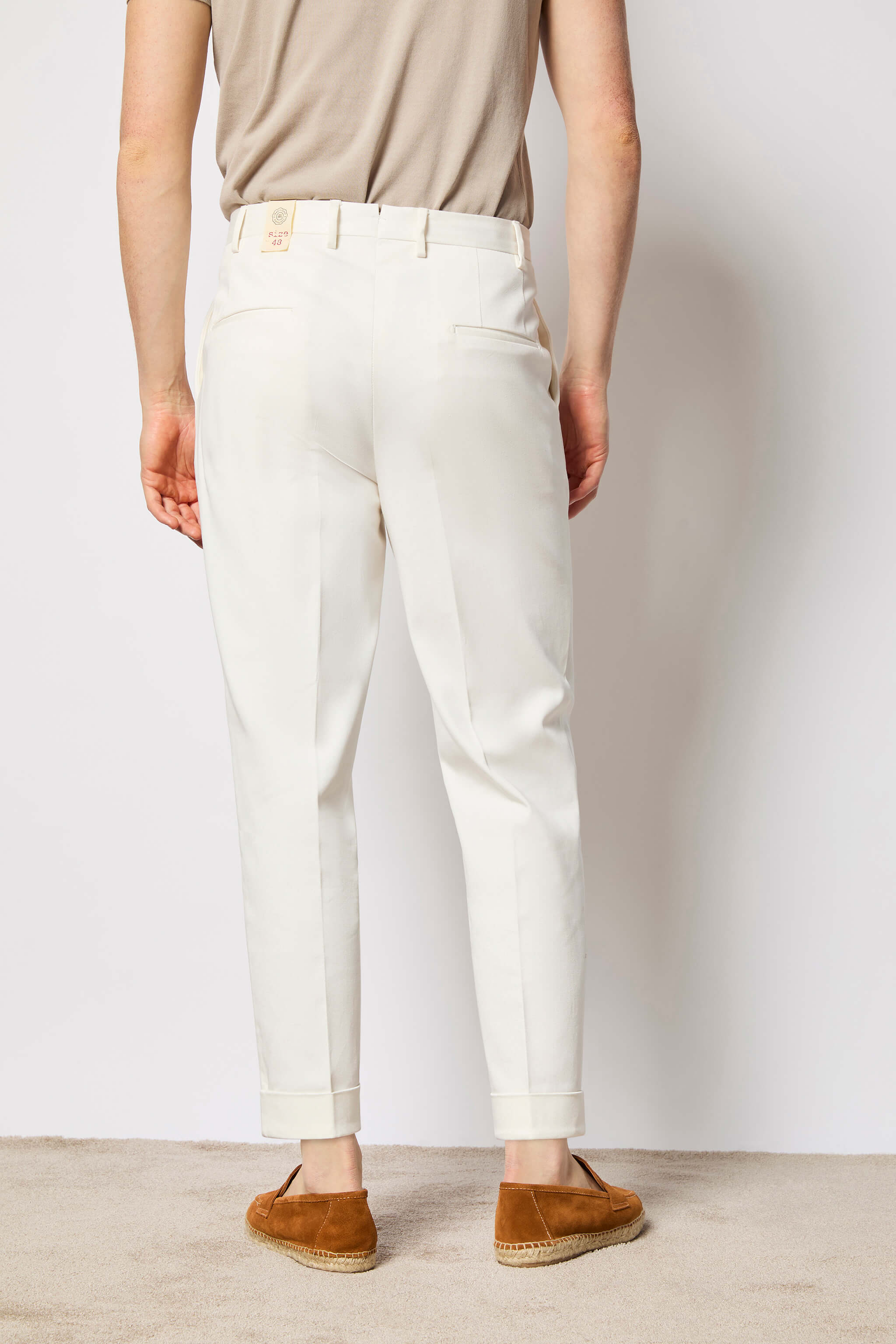 Garment-dyed DUKE pants - white