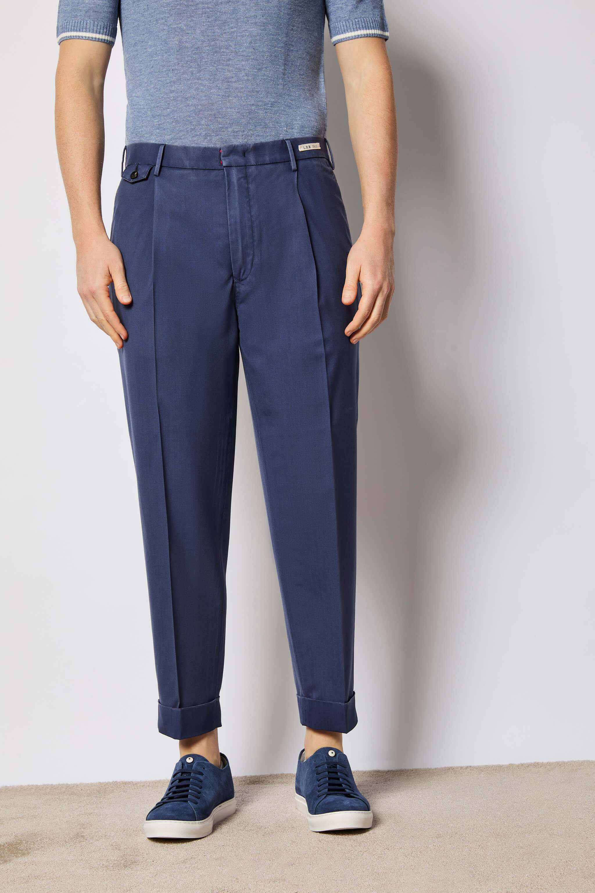 Garment-dyed MILES pants - dark blue