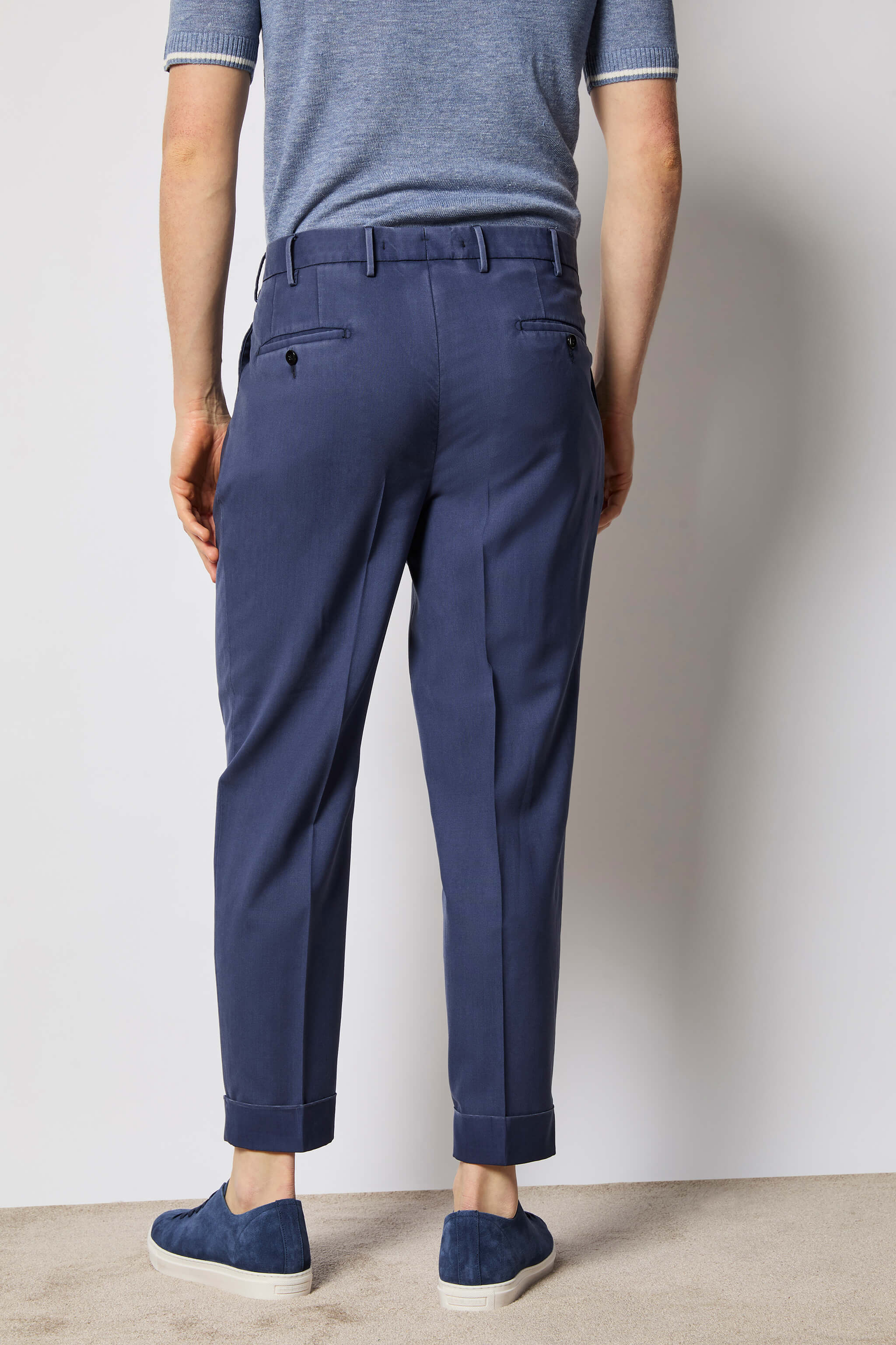 Garment-dyed MILES pants - dark blue