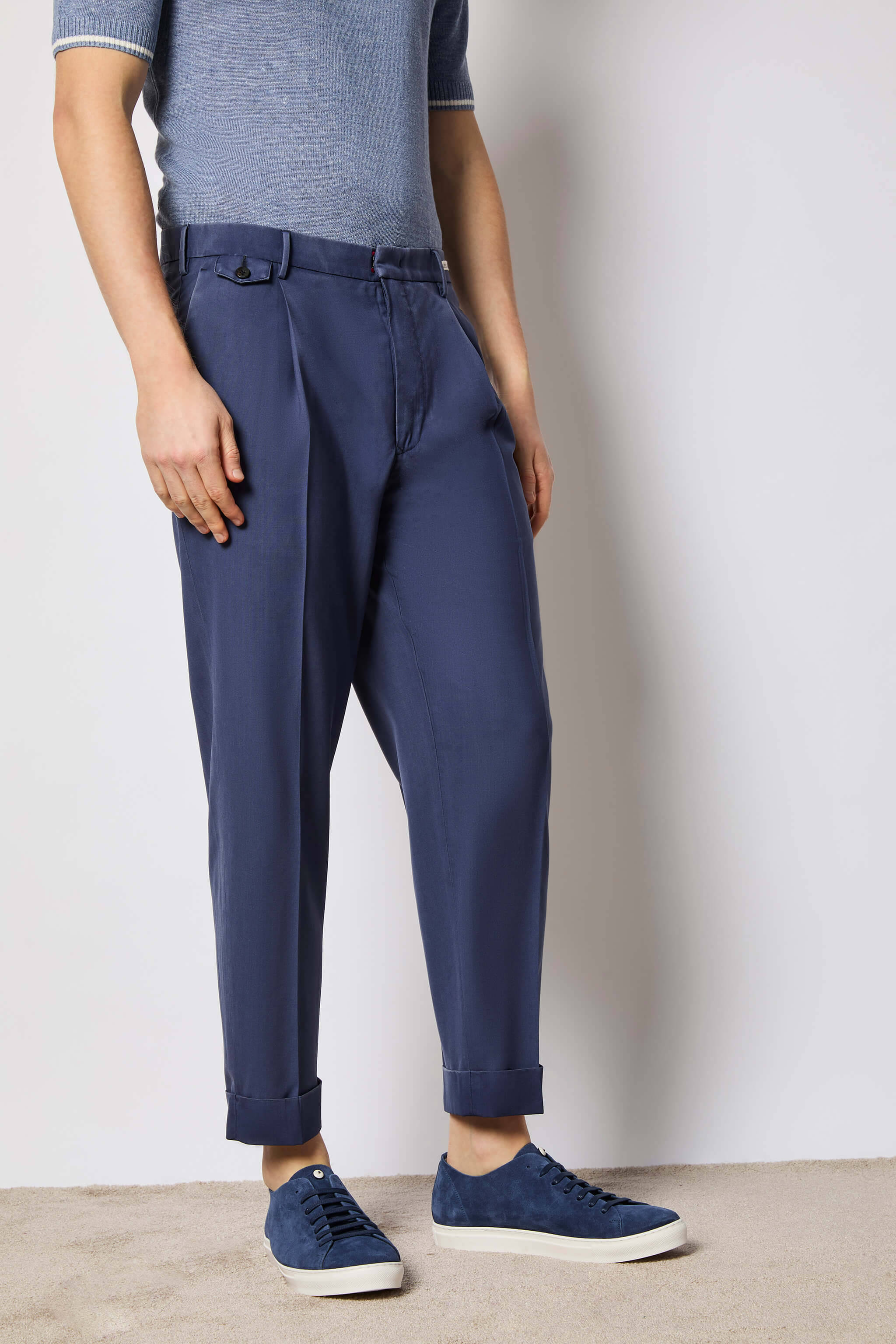 Garment-dyed MILES pants - dark blue