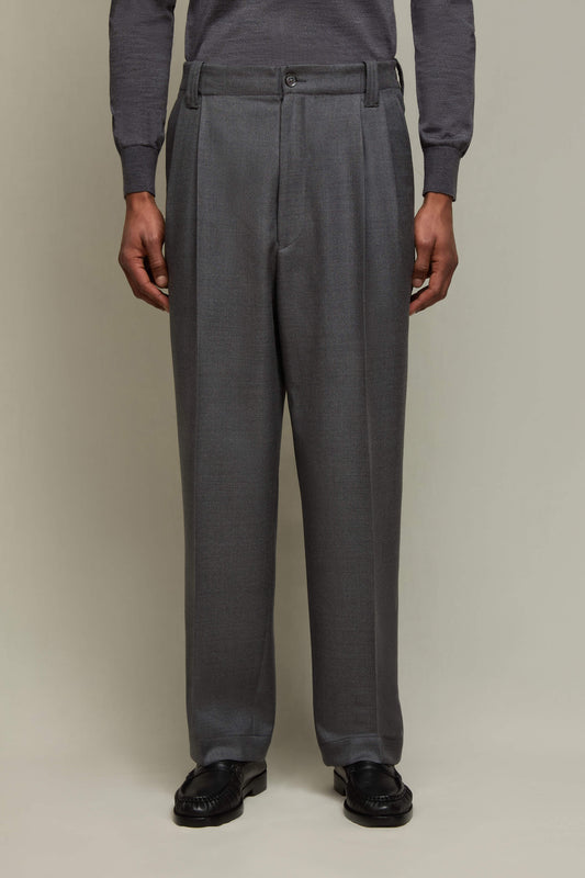 MARK wool pants in charcoal gray