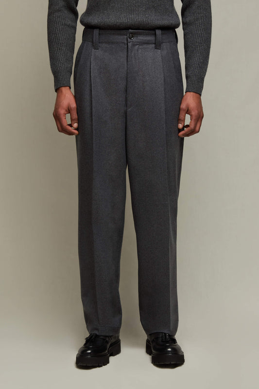 MARK wool pants in charcoal gray