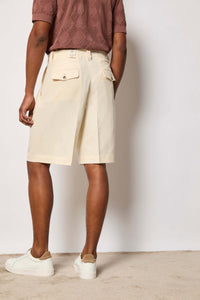Mark bermuda shorts untreated - ivory white