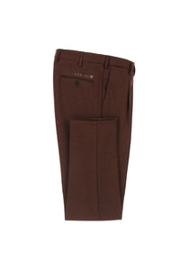 Garment-dyed technical jersey liam pant in brown bordeaux
