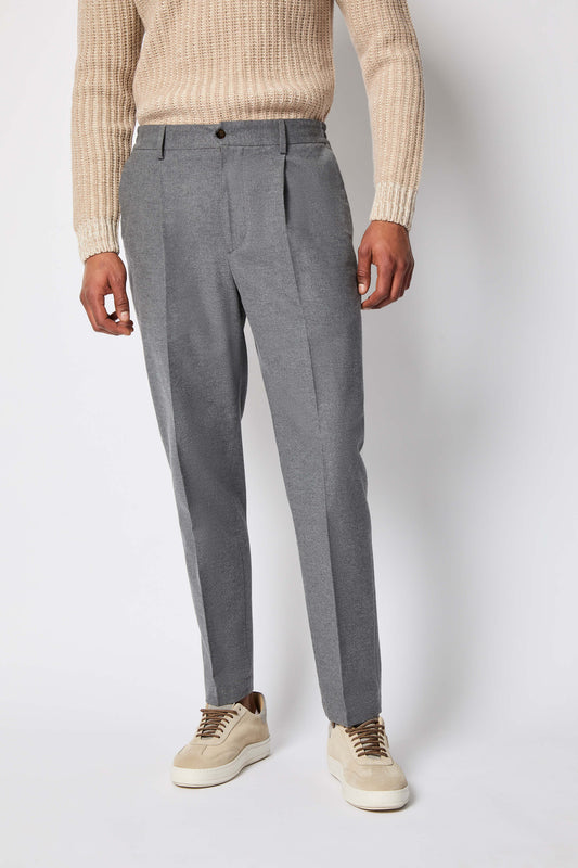 Pantalone WILSON grigio chiaro melange