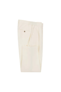 Garment-dyed clarence pants - ivory white