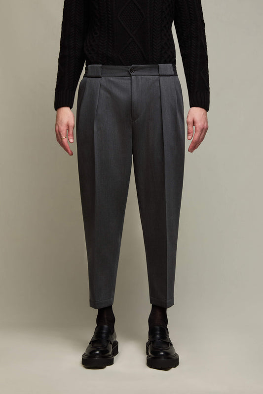 Wool Clarence pants in charcoal gray