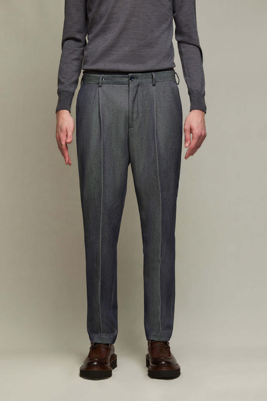 THOMAS pants in graphite blue