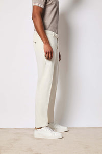 Garment-dyed ray pants - white white